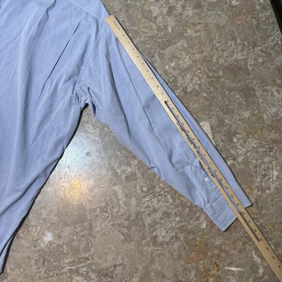 Gitman Bros Rochester Shirt Mens 19 36 Pinpoint Cotton Oxford Long Sleeve - Picture 10 of 12